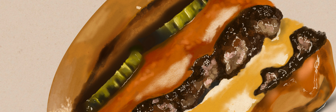Cheeseburger Gastronomie Köln Nia Moody Atelier Kunstwerk Auftragsarbeiten