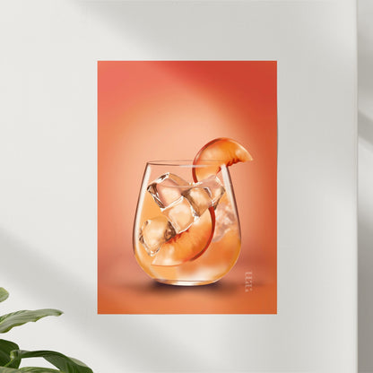 Pfirsich-Limonade – moderner Kunstdruck