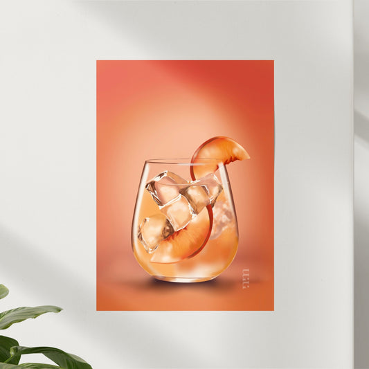 Pfirsich-Limonade – moderner Kunstdruck